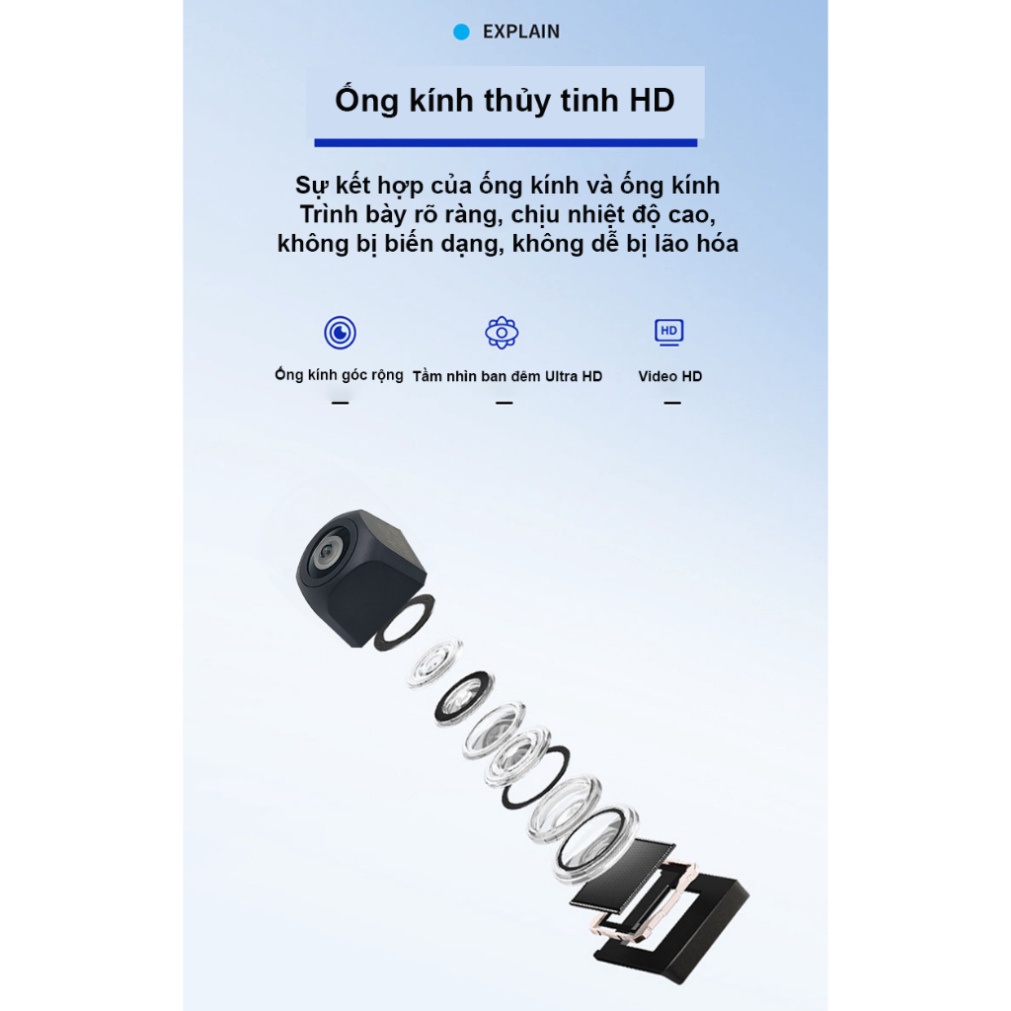 Camera lùi AHD 4K độ phân giải Full HD 4K tích hợp màn hình android, kết nối dễ dàng tiện lợi | BigBuy360 - bigbuy360.vn