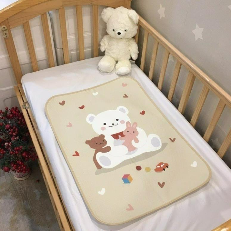 Tấm lót chống thấm 4D Jubon cho bé sơ sinh thay tã bỉm mẫu mới nhiều họa tiết kích thước 50 x 70cm