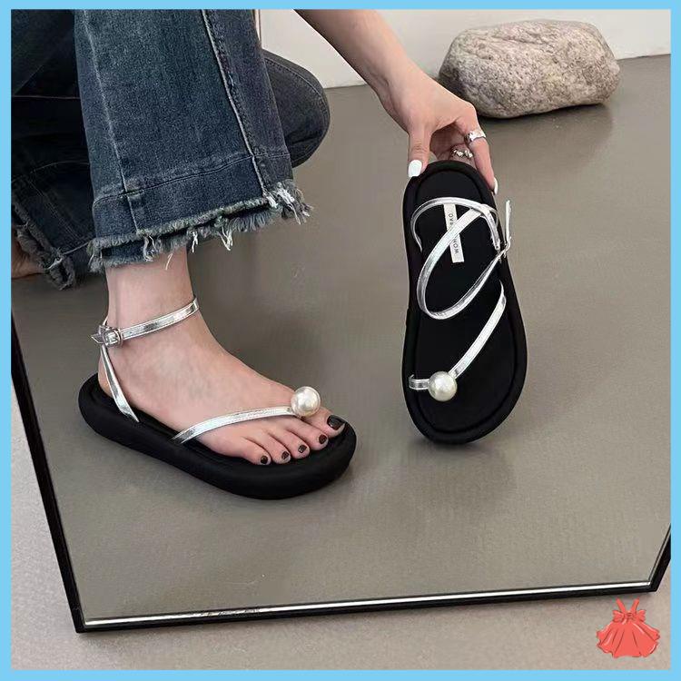 2023 phong cách mới pearl flip-flops
