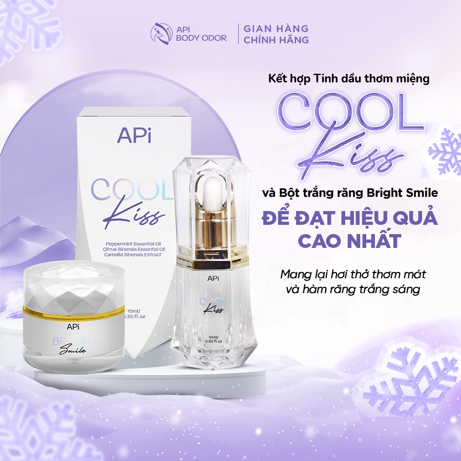 Tinh dầu thơm miệng Cool Kiss - Khử mùi hôi miệng, đóng băng mùi hôi miệng APi - Ngăn ngừa vấn đề răng miệng