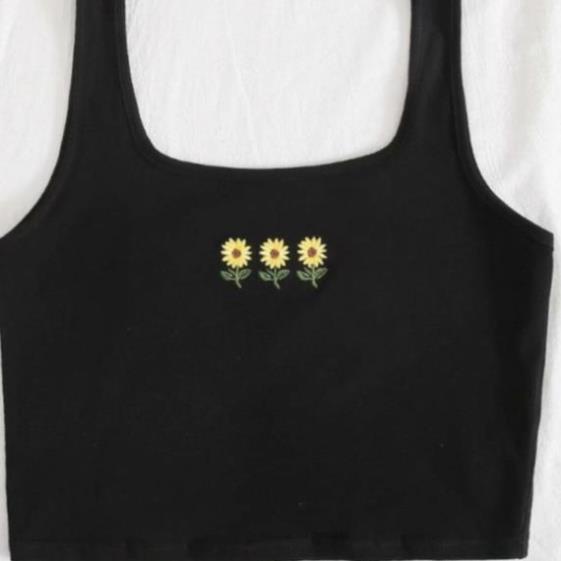 Áo 2 dây bản to có mút ngực cổ vuông Áo croptop hai dây có bigsize ôm body may 2 lớp vải borip dày dặn -2D5- | BigBuy360 - bigbuy360.vn