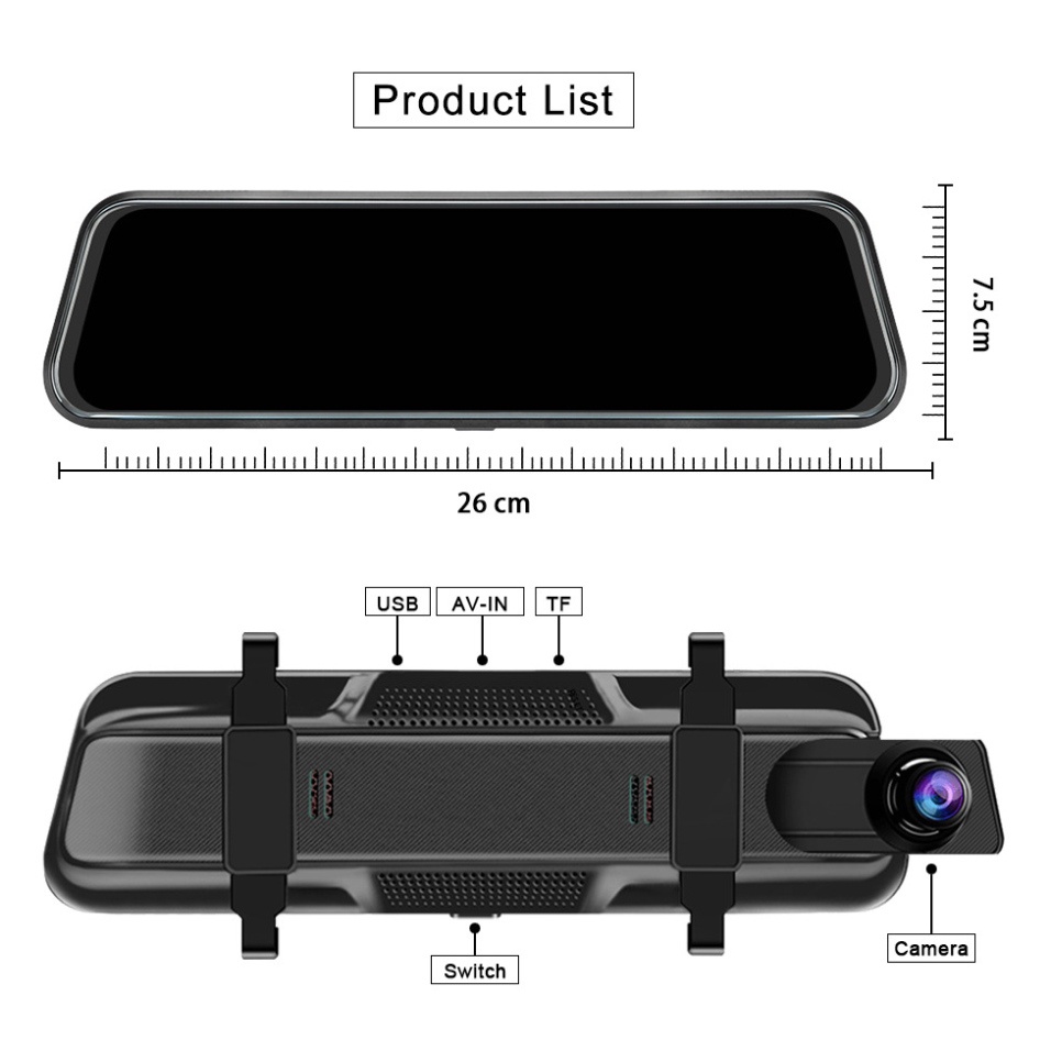 Camera hành trình ô tô V10 gương màn lớn trước sau Chất Lượng 2K kết nối điện thoại hỗ trợ quay đêm, bảo hành 12 tháng | BigBuy360 - bigbuy360.vn