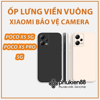 Ốp Silicon Poco X5 / X5 Pro 5G TPU viền vuông dẻo chống va đập, bảo vệ camera