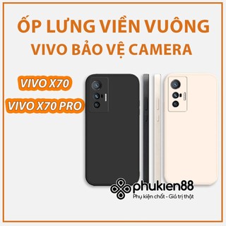 Ốp Silicon Vivo X70 / X70 Pro TPU viền vuông dẻo chống va đập, bảo vệ camera