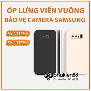 Ốp Silicon Samsung Note 8 / Note 9 TPU viền vuông dẻo chống va đập, bảo vệ camera