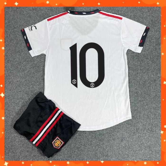 Bộ Quần Áo Bóng Đá CLB MU 22/23 - in Sẵn Số - Hàng Thun Thái - Logo Thêu