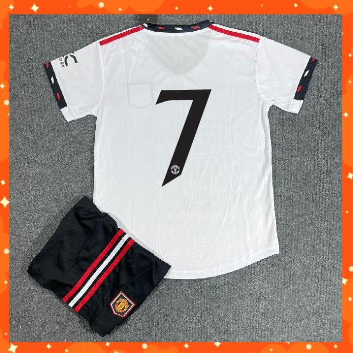 Bộ Quần Áo Bóng Đá CLB MU 22/23 - in Sẵn Số - Hàng Thun Thái - Logo Thêu