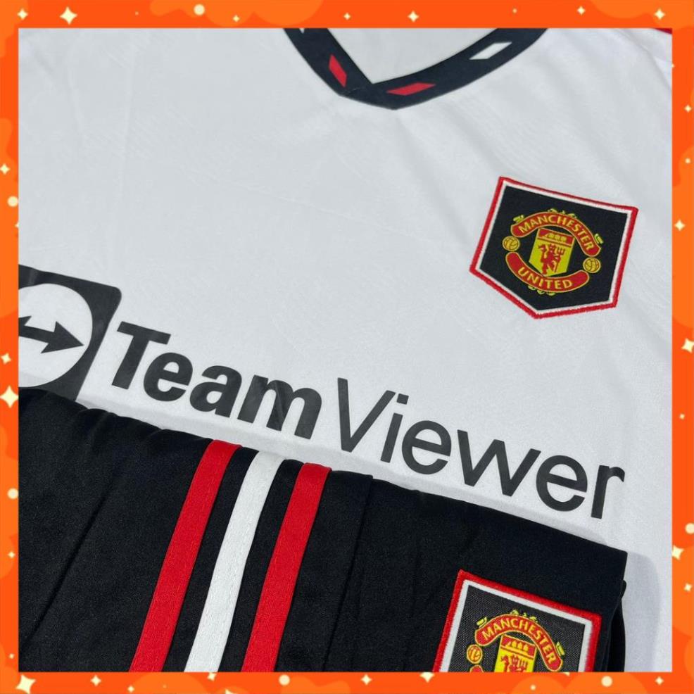 Bộ Quần Áo Bóng Đá CLB MU 22/23 - in Sẵn Số - Hàng Thun Thái - Logo Thêu