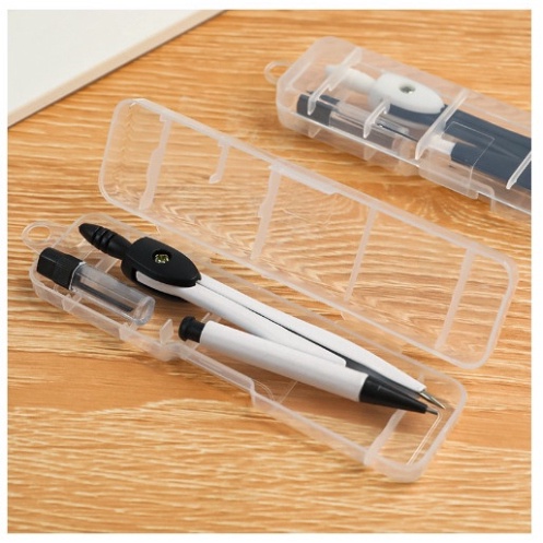 Bộ compa vẽ hình tròn size to 13.x3.5cm  bằng thép không gỉ sẵn chì kim bấm