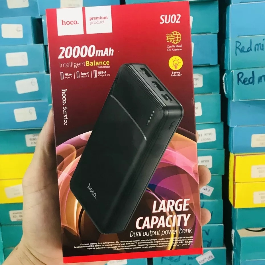 Pin Dự Phòng Hoco Su02 20.000mah và Su01 10.000mah