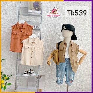 Áo gile bé trai cổ đức phong cách Hàn Quốc năng động thời trang