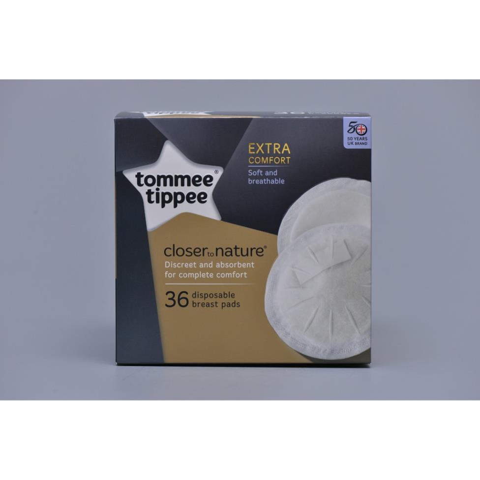 Miếng lót thấm sữa dành cho các mẹ sau sinh và đang cho con bú, hộp 36 miếng,tommee tippee Anh
