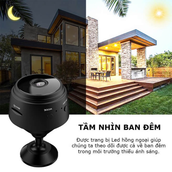 Camera mini wifi an ninh A9 xem từ xa trên điện thoại,Camera mini có hồng ngoại quay ban đêm HOT | BigBuy360 - bigbuy360.vn