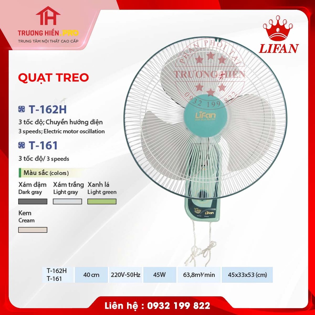 Quạt treo T-161 Lifan - Hàng chính hãng