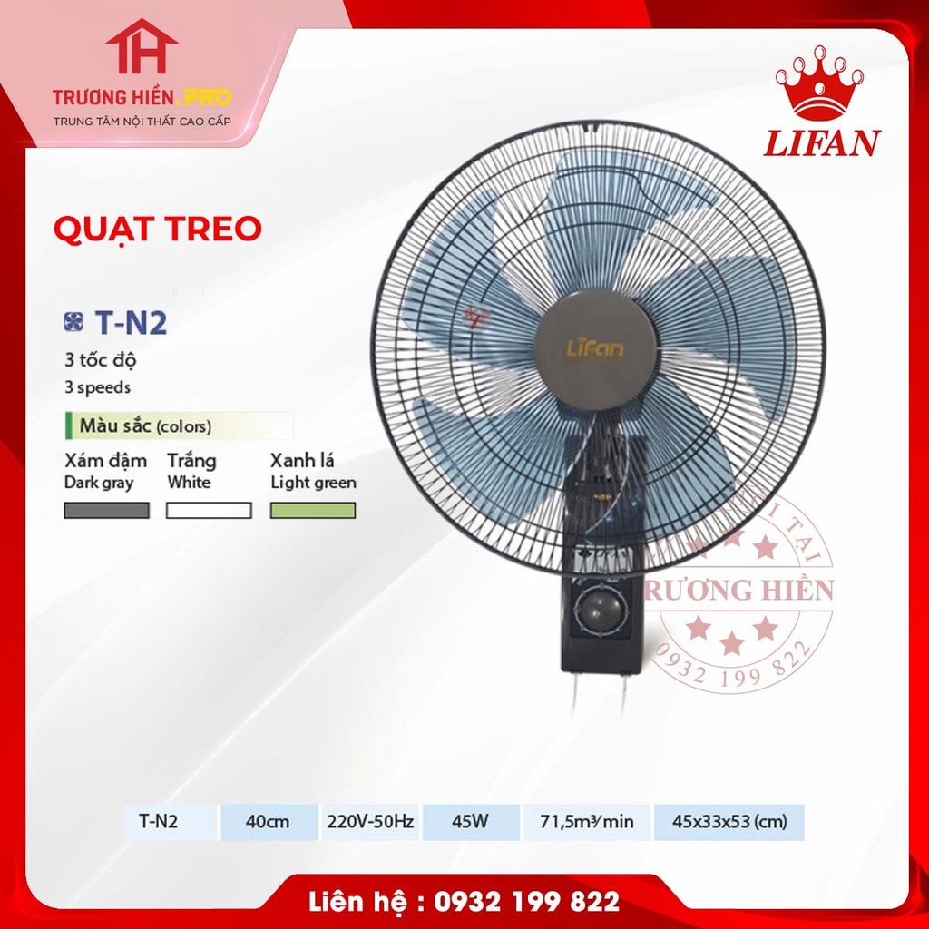 Quạt treo T-N2 Lifan - Hàng chính hãng