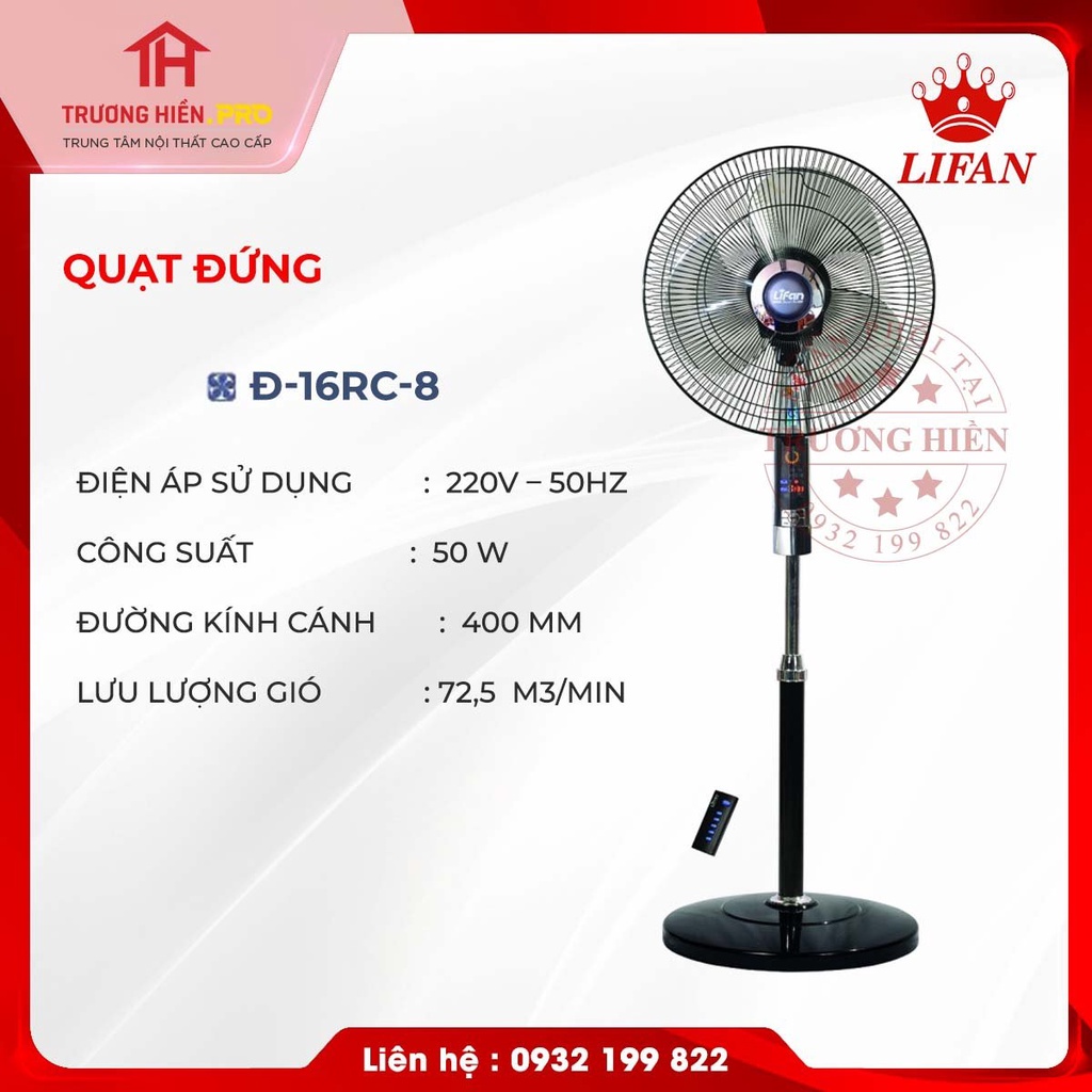 Quạt đứng Đ-16RC-8 Lifan - Hàng chính hãng