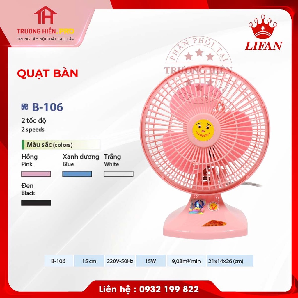 Quạt bàn 106 Lifan - Hàng chính hãng