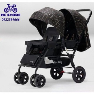 Xe đẩy đôi cho bé nhẹ có thể gập lại có thể ngồi có thể nằm xe đẩy đôi cho bé thứ hai