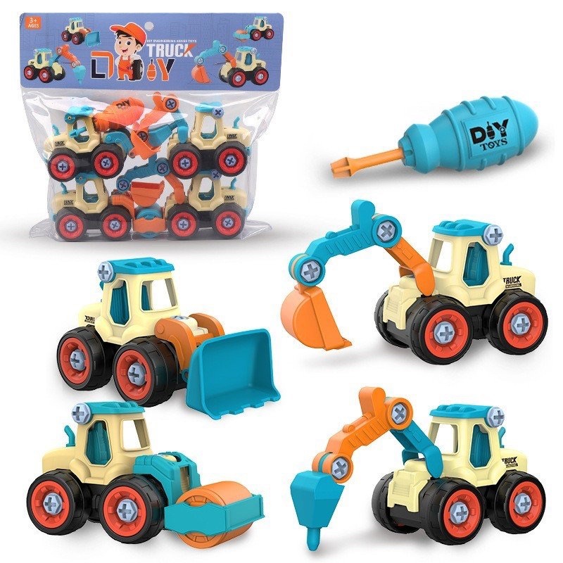 Túi Đồ Chơi Ô Tô Cho Bé Trai, Xe Công Trình, Xe Cần Cẩu Mini Cho Bé, Ô Tô Đồ Chơi Xe Chạy Đà
