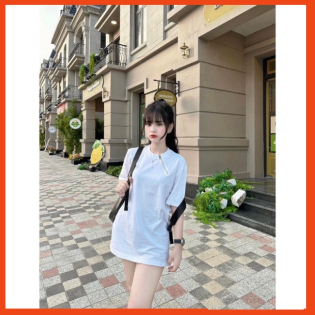 Áo Phông Nam Nữ Dsq2 Trơn Phối Thêu Khoá Zip Chéo Cổ Kiểu Dáng Đơn Giản Basic . Áo Thun Trơn Cho Các Boy Phố Hót 2023