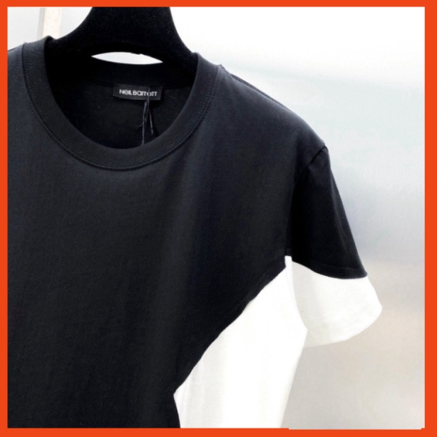 Áo phông nam nữ Premium Cotton Neil Barrett phối mix vải hai màu đen trắng. Áo thun phối unisex form rộng siêu hot 83