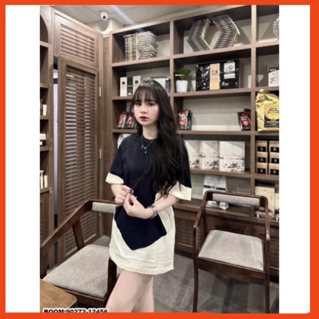 Áo phông nam nữ Premium Cotton Neil Barrett phối mix vải hai màu đen trắng. Áo thun phối unisex form rộng siêu hot 83