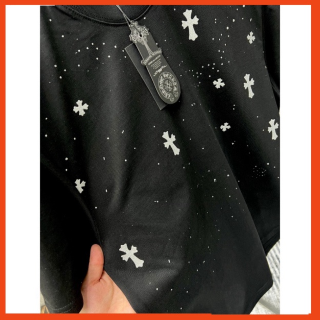 Áo Phông Nam Nữ Chorme Heart In Nhũ Siêu Cấp Co Dãn Hai Chiều, Áo Thun Nam Nữ Chất Liệu Cotton Siêu Hot 2023. L.Bouti