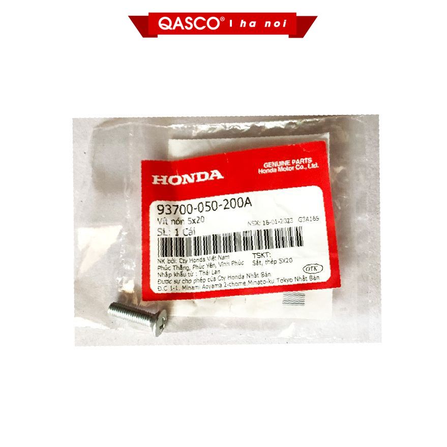 93700050200A_Vít nón 5x20 HONDA Future / Wave Alpha   QASCO Phụ Tùng Xe Máy_H936