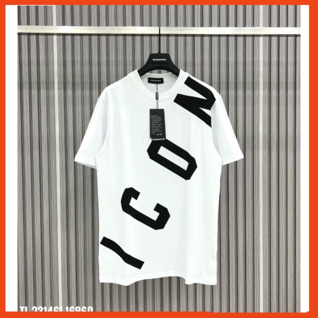 Áo Phông Nam Nữ In Chữ ICON Chéo Trước Ngực. Áo Thun Unisex From Rộng Siêu Hot 2023 88