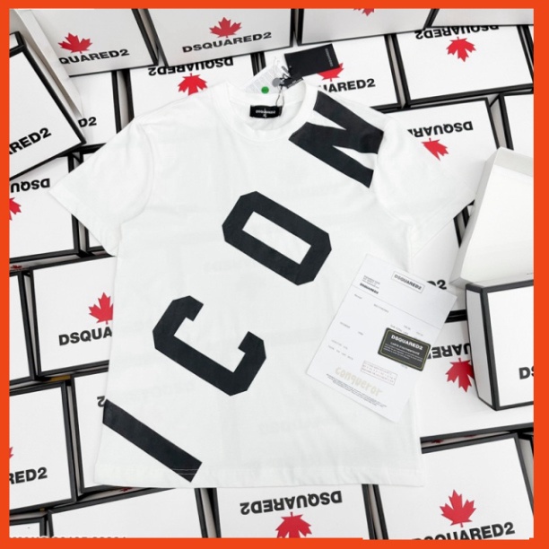 Áo Phông Nam Nữ In Chữ ICON Chéo Trước Ngực. Áo Thun Unisex From Rộng Siêu Hot 2023 88