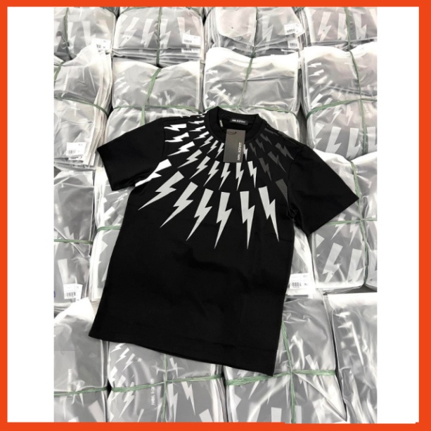 Áo Phông Nam Nữ Neil Barrett In Tia Sét Nhũ Kim Tuyến Cao Cấp, Áo Phông Nam Nữ Unisex Siêu Cấp Hot Trend Hè 2023 88