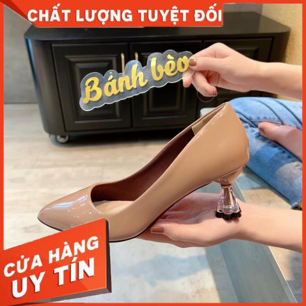 Giày cao gót nữ cao 5cm gót hoa  đơn giản, tinh tế - Giày Bánh Bèo mã GotHoa