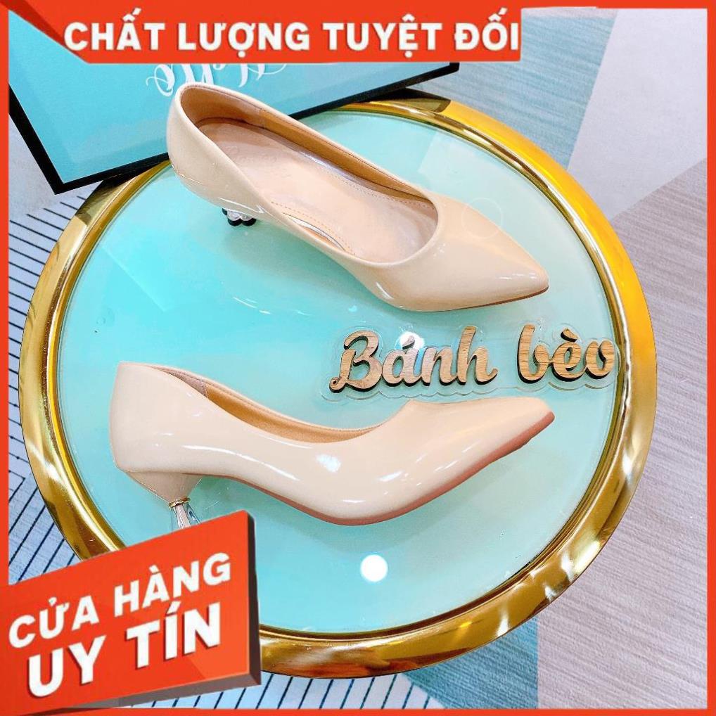 Giày cao gót nữ cao 5cm gót hoa  đơn giản, tinh tế - Giày Bánh Bèo mã GotHoa