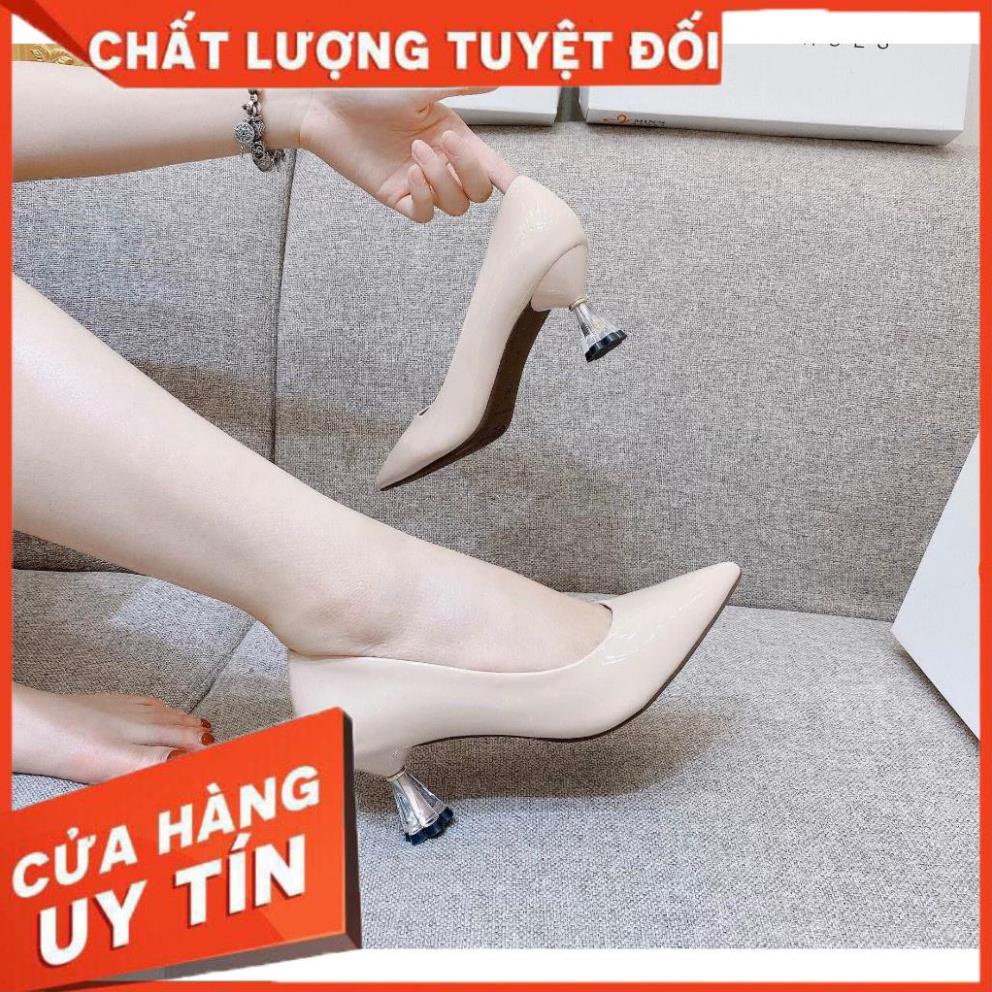 Giày cao gót nữ cao 5cm gót hoa  đơn giản, tinh tế - Giày Bánh Bèo mã GotHoa