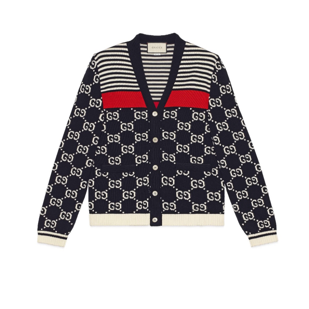 Áo khoác Cardigan Gucci Stripe Knit Áo Khoác Sơn Tùng Dệt Lens 100%