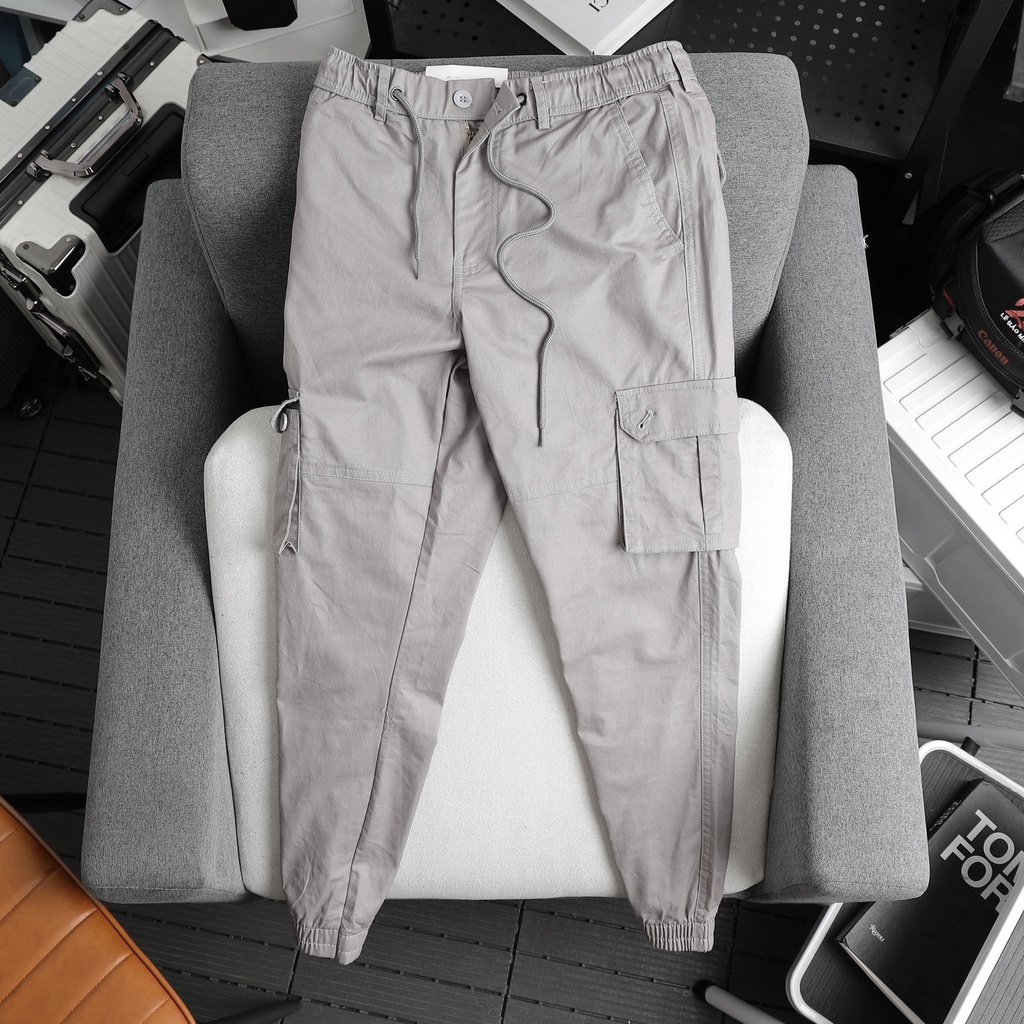 Quần Kaki  túi hộp nam, quần Jogger túi hộp cotton cao cấp