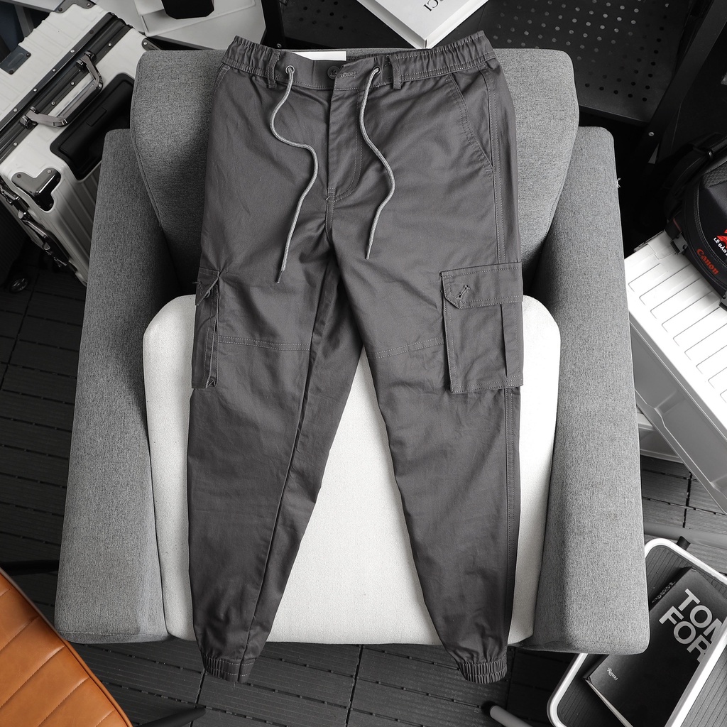 Quần Kaki  túi hộp nam, quần Jogger túi hộp cotton cao cấp