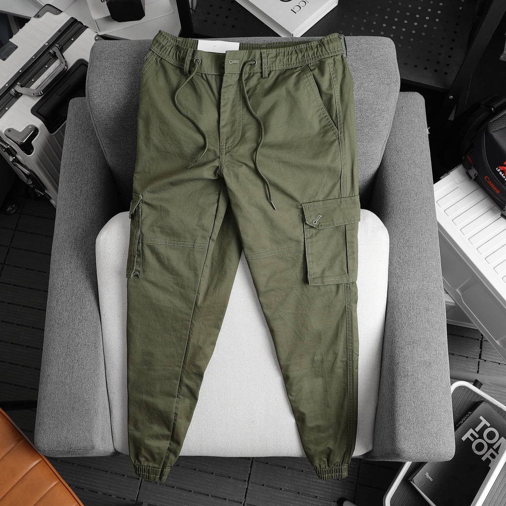 Quần Kaki  túi hộp nam, quần Jogger túi hộp cotton cao cấp