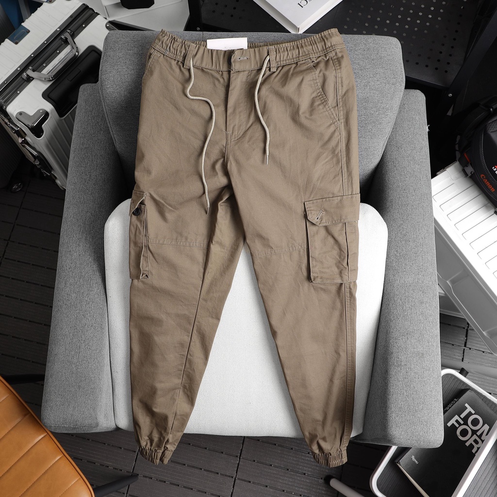 Quần Kaki  túi hộp nam, quần Jogger túi hộp cotton cao cấp