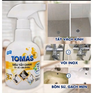 [TOMAS] SIÊU TẨY CANXI TRÊN INOX -  MITUHOME - ĐÁNH TAN VẾT MẢNG BÁM INOX, GƯƠNG KÍNH, VÒI SEN, BỒN CẦU, GẠCH MEN SỨ