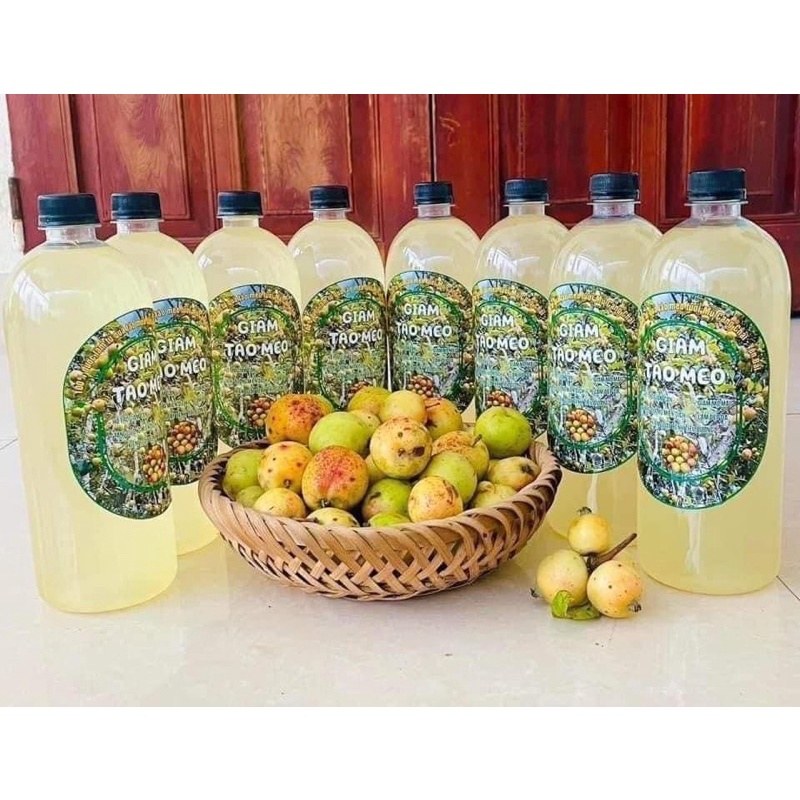 Giấm Táo Mèo Nguyên Chất Mù Cang Chải Yên Bái chuẩn không pha loại 1 lít Dấm táo