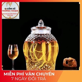 Bình ngâm rượu thủy tinh 8833_ 3 lít, 6 lít, 8 lít, 10 lít, 15 lít có van và không van