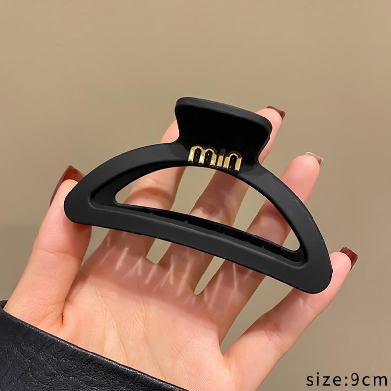 Set 4 Kẹp Tóc Càng Cua Bản Lớn Màu Đen Phong Cách Hàn Quốc