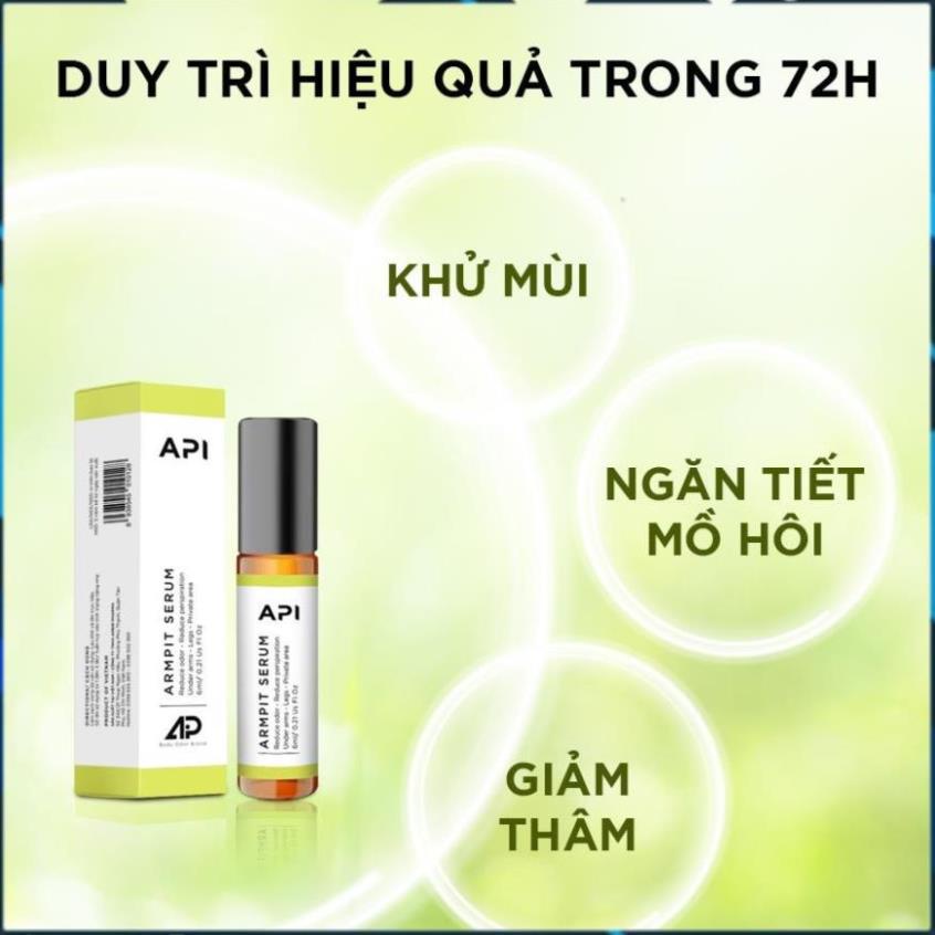 Son nách API, lăn khử mùi hôi nách API, Serum khử mùi ngăn tiết mồ hôi 72h Armpit Serum 10ml
