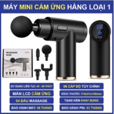 Máy Massage Cầm Tay Mini, Súng Massage Cầm Tay Mini Toàn Thân 6 Cấp Độ Chuyên Sâu Cao Cấp