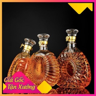 Chai đựng rượu thủy tinh kiểu dáng xo ⚡️bao bể vỡ⚡️