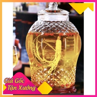 Bình ngâm rượu thủy tinh 8833 - 3 lít, 6 lít, 8 lít, 10 lít, 15 lít có van và không van