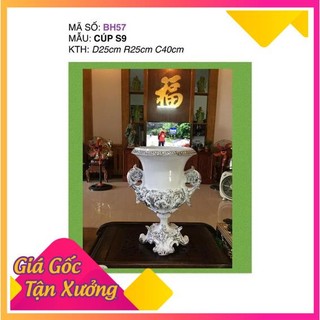 Bình hoa composite dáng cúp S9 cao 40cm