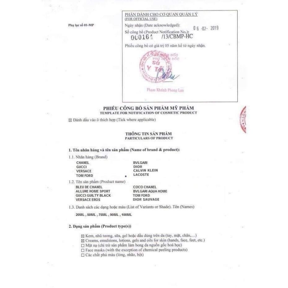 Nước hoa nam hương thơm nam tính mạnh mẽ cuốn hút VER.SACE PO.UR HOM.ME, dầu thơm nam body 100ml