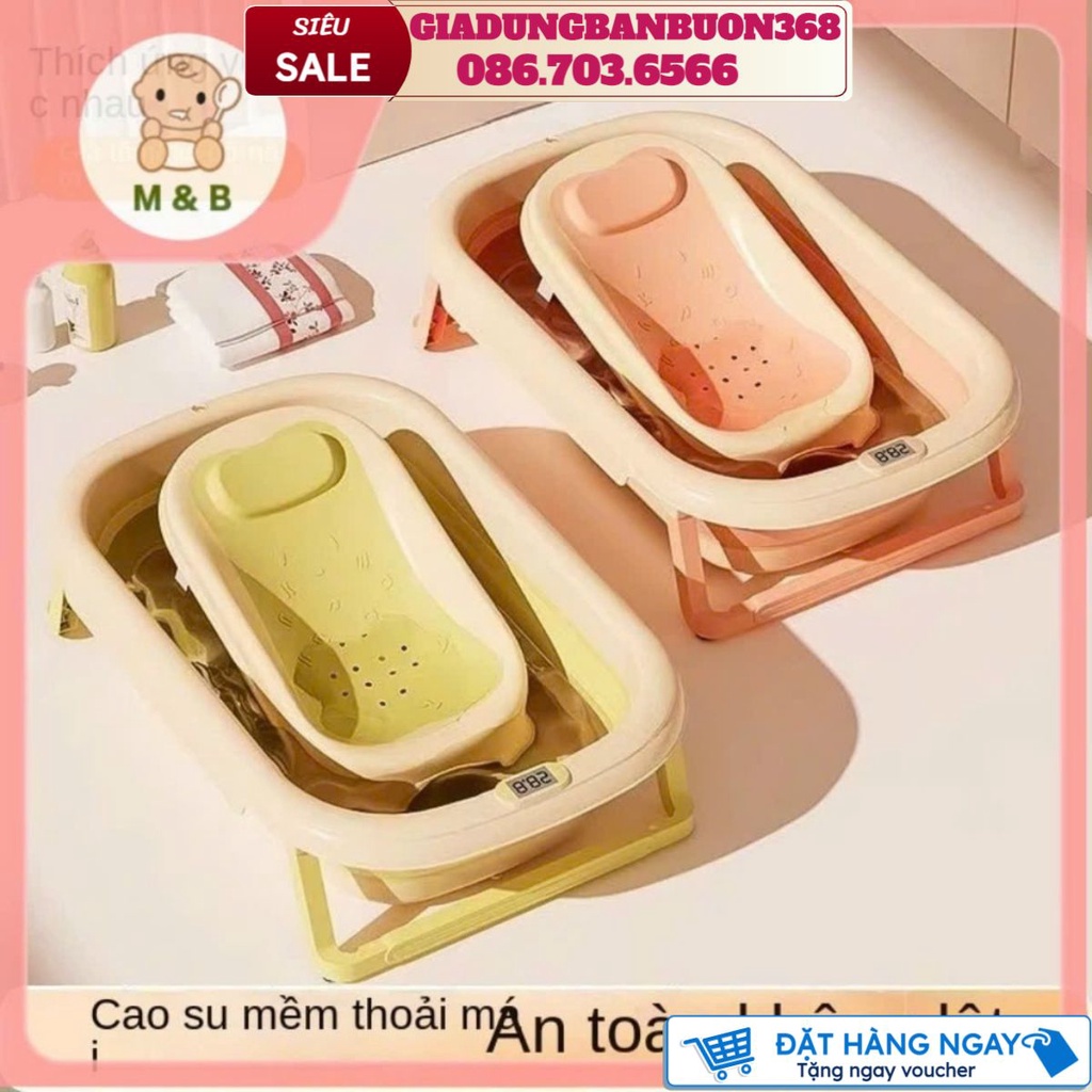 Ghế Tắm Chống Trượt Có Thể Gấp Gọn Tiện Dụng Cho Bé Từ 0-2 Tuổi 🍁 FREESHIP 🍁 Chậu Tắm Kiêm Ghế Gội A.Tho